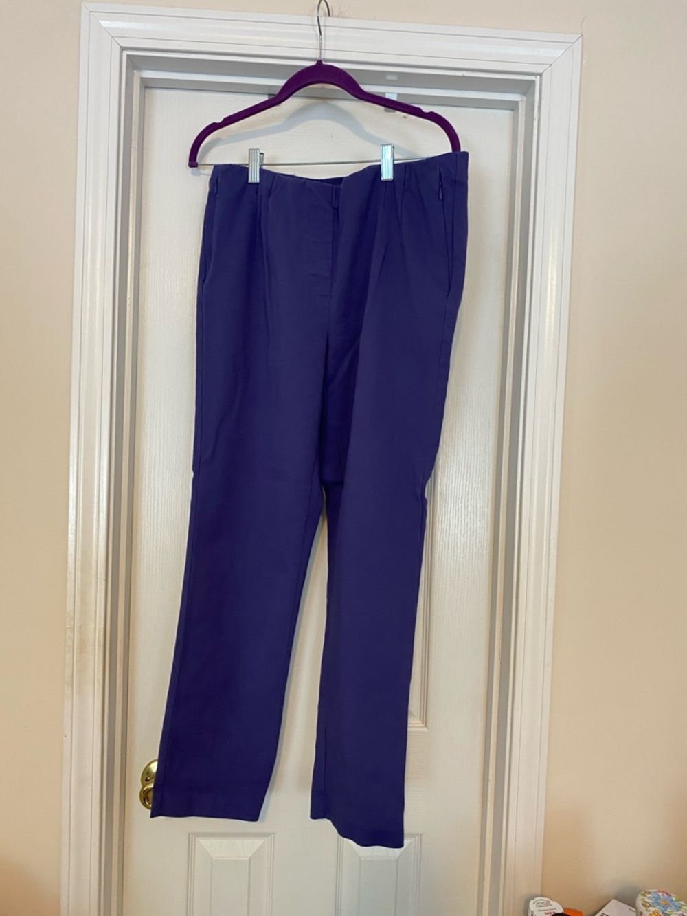 Women’s‎ J. Jill Deep Purple Straight-Leg Trousers size 14 Tall